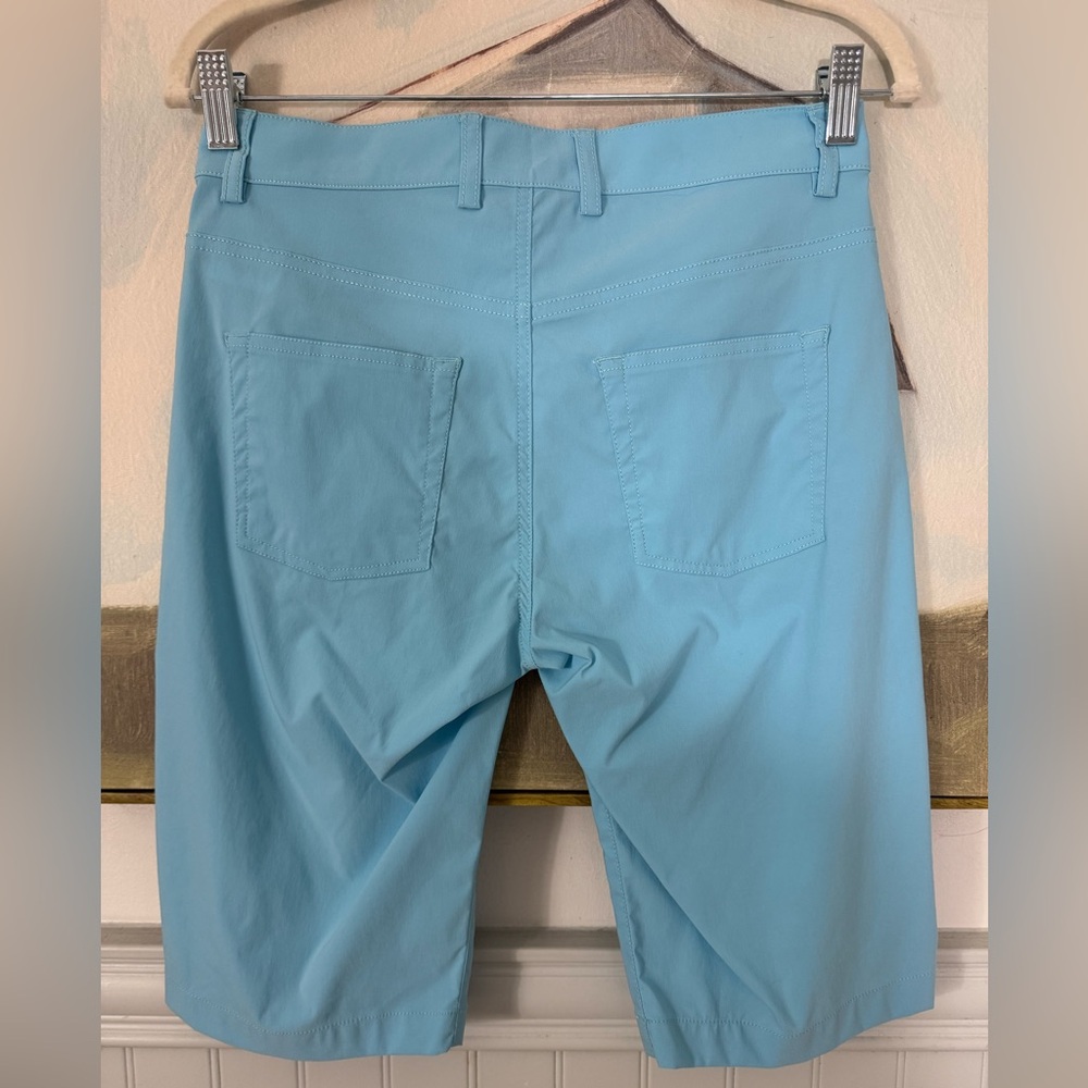 GOLFINO Sofia Medium Bermuda Light Robins Egg Blue Golf Shorts Size 6 - Picture 6 of 9